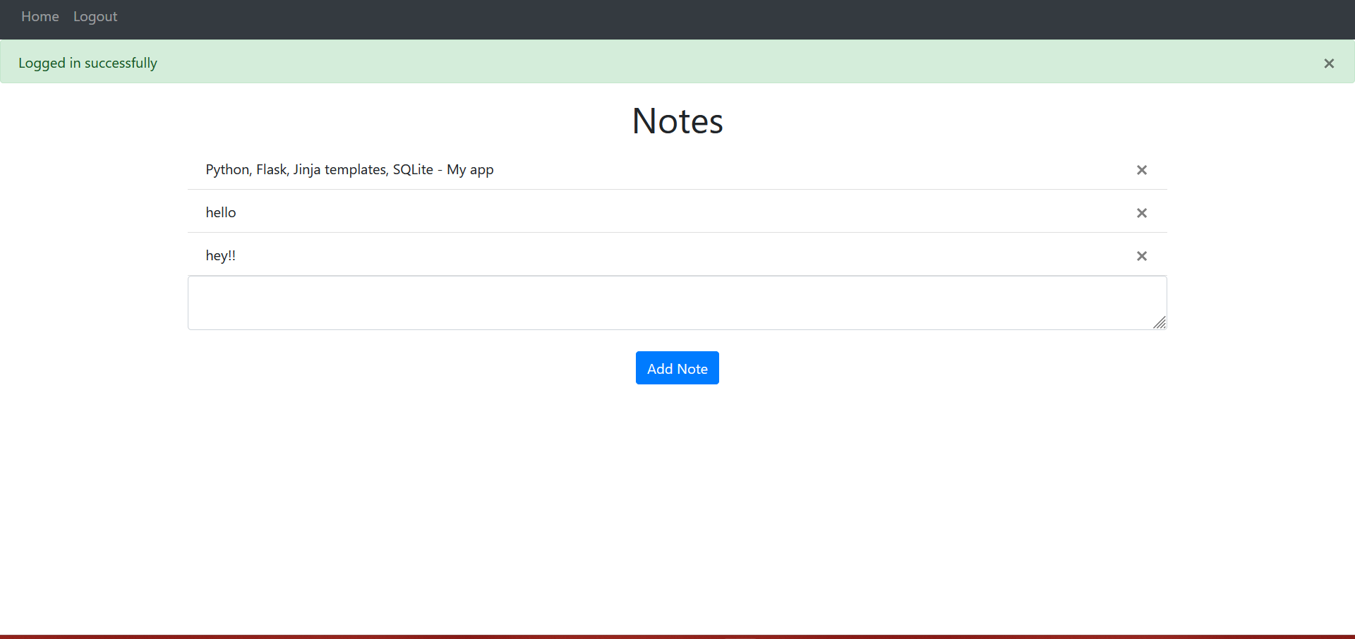 Note Management System